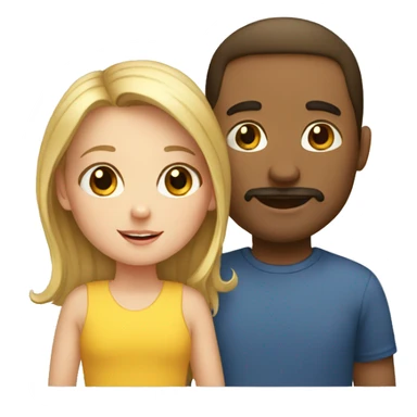 a little white girl and her dad sticker