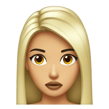 Kim K scowling sticker