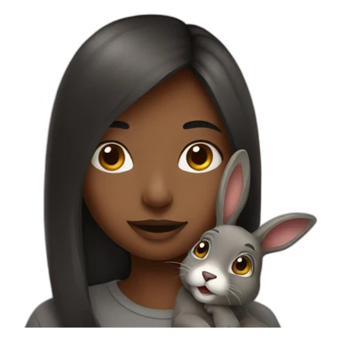 girl whith dark hare sticker