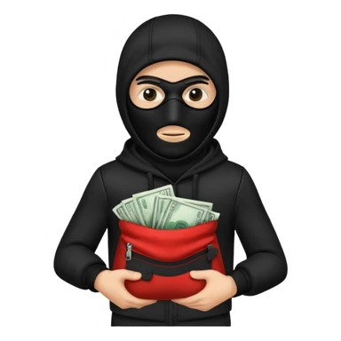 As un emoji de un ladrón  sticker