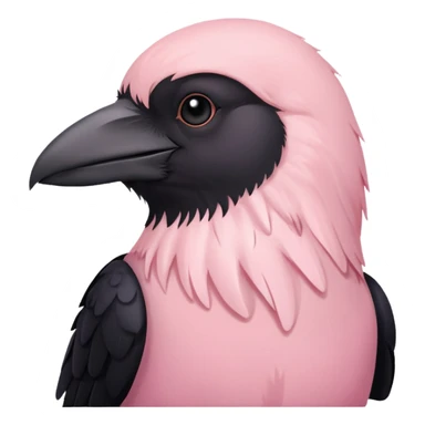 Pastel pink crow sticker