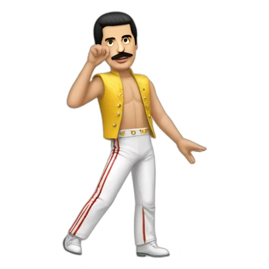 Freddie Mercury famous position sticker