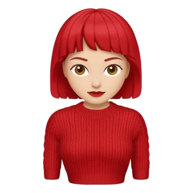 red women's knitwear sticker