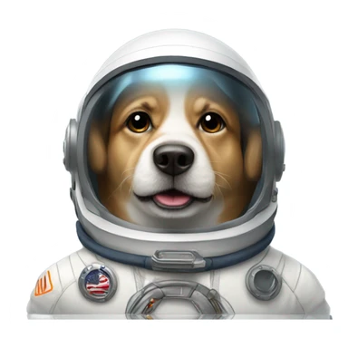 astronaut dog sticker