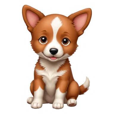 Red heeler puppy wagging tail excitedly sticker