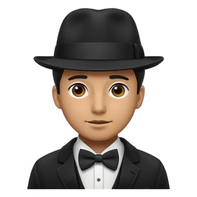 Bow Ties, Coats, and hat, man sticker