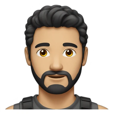 Men-black-hair-without-beard-and-cat sticker