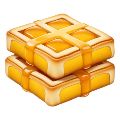 Sachima soft sweet pastry strips with honey, simplified emoji style with bold outlines and bright colors, cartoon style Sa Qi Ma Manchu dessert sticker