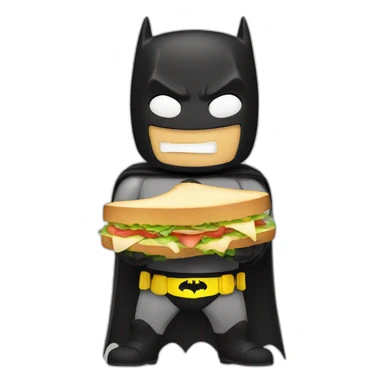 Batman eating a sandwich sticker