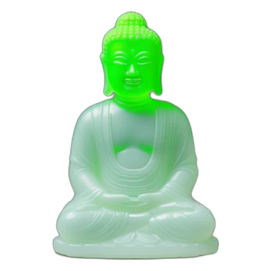 Bouddha uranium glass sticker
