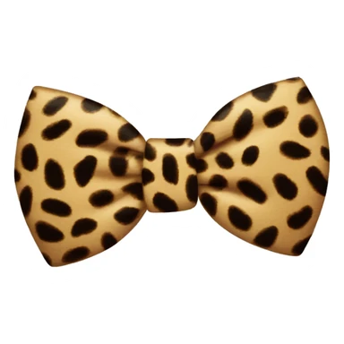 Leopard print bow sticker