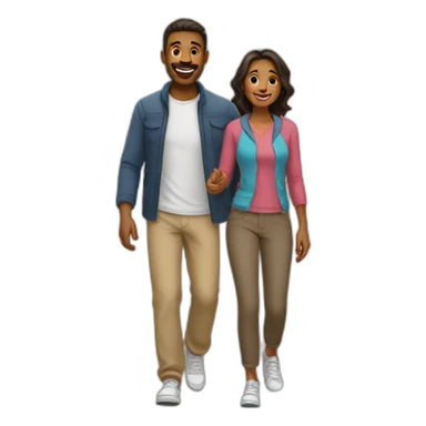 together family walk sticker