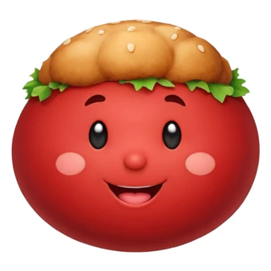 a happy meatball sticker