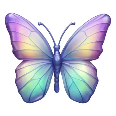 Iridescent glass crystal butterfly sticker