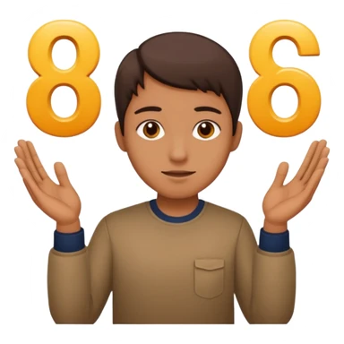 Fuse 🤷‍♂️6️⃣7️⃣ ( make the 6 7 go on his hands) sticker