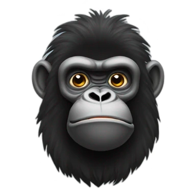 Un gorille sur des cochons noir sticker