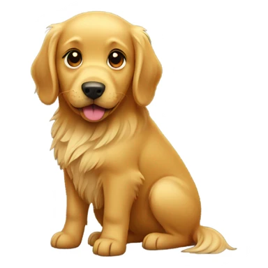 Golden retriever pooping sticker