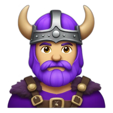 Purple and mustach Viking sticker
