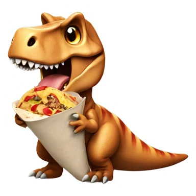 T-Rex eating a burrito sticker