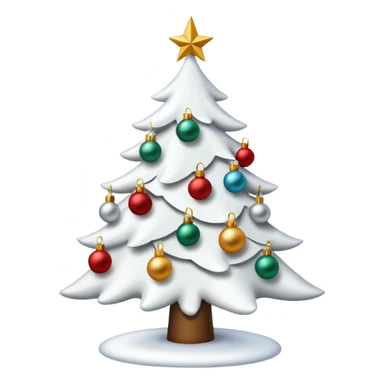   white popular christmas tree sticker