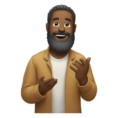 Bearded man clapping sticker