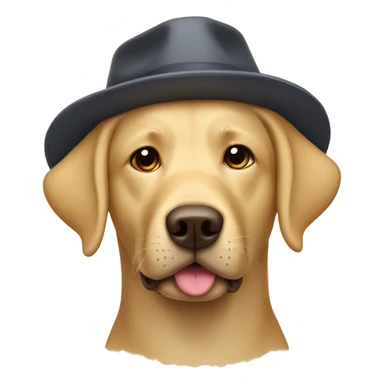 Labrador with a hat on sticker