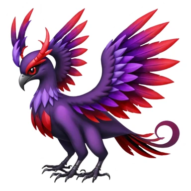 Braviary-Yveltal-Lunala-Fakémon-hybrid-creature (full body)  sticker
