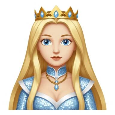 Katharina Siegel, Mistress of Vlad Tepes with long golden blonde hair, white sequin outfit sticker