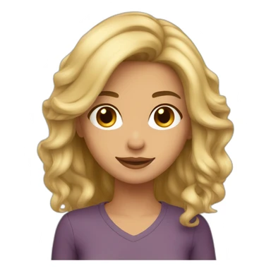 Brune câlin blonde sticker