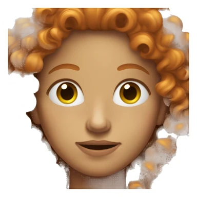 Ginger with curly hair and no jawline sticker