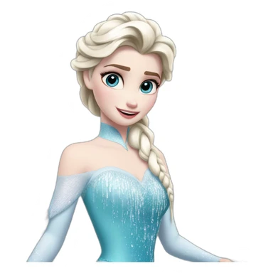 elsa -frozen lanzando hielo con las manos sticker