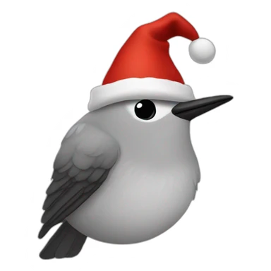 mockingbird santa hat sticker