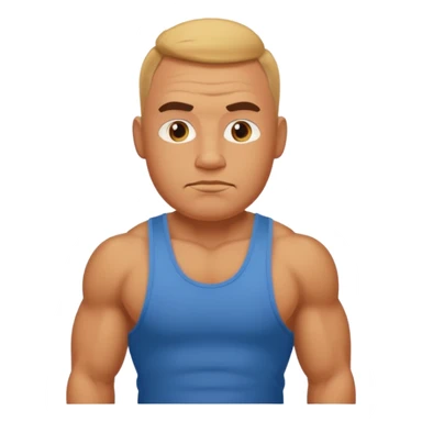 crea un señor fuerte con cara de papa sticker