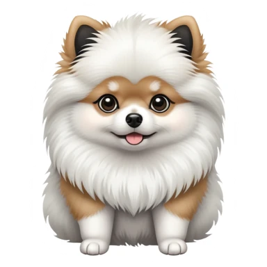 Black white pomeranian  sticker
