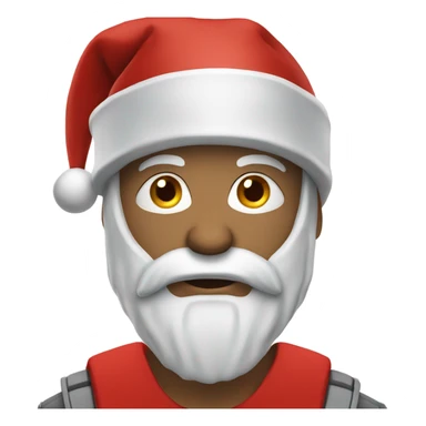 white spartan male wearing red santa hat sticker