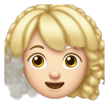 Blonde haired squealing pig sticker