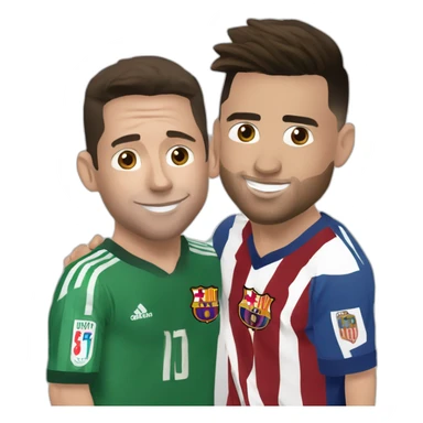 Ronaldo et Messi bisou sticker