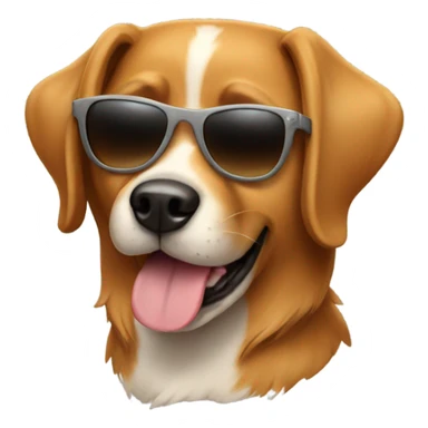 dog with sunglass sticker