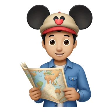 Dog man going to Disney  sticker