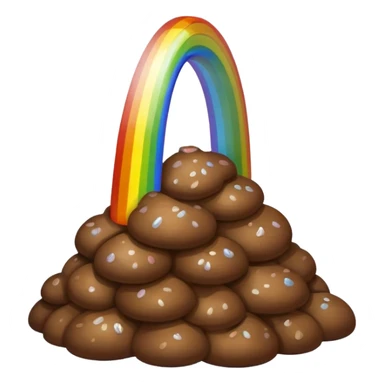 Poop at the end of rainbow  sticker