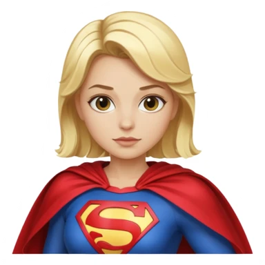 Glamorous blonde superhero sticker