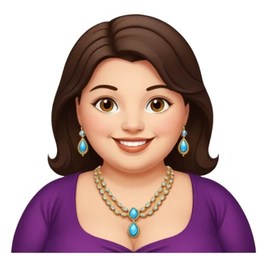 very fat handsome rich brunette woman sticker