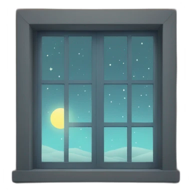 window at night with a lump sticker