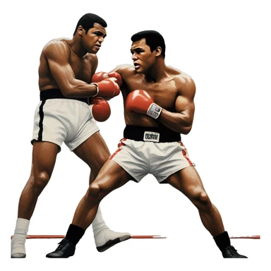 muhammad ali standing over sonny liston on canvas sticker