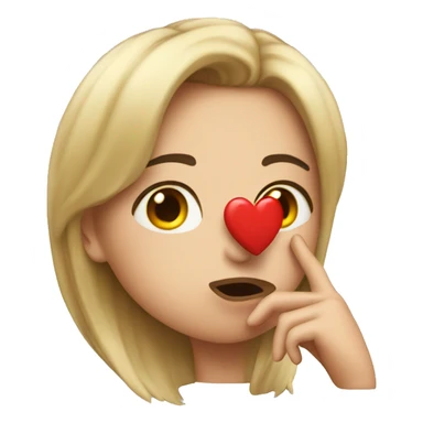 Me blowing a kiss heart sticker