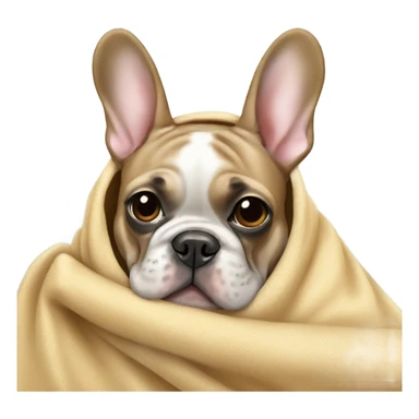 French bulldog under blanket sticker
