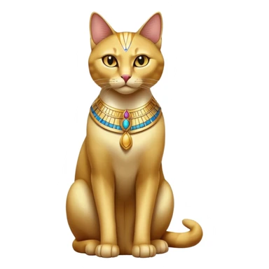 Egyptian cat sitting full body sticker