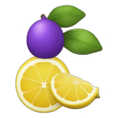 citron gorgé de soleil avec un pull violet qui fait du télétravail sticker