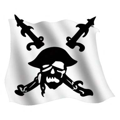 a pirate flag sticker