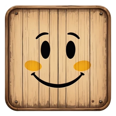 simple wooden sign sticker